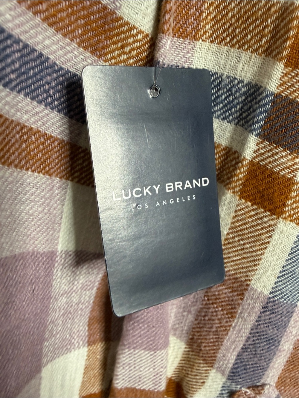NWT lucky brand cropped plaid hoodie in pink plaid Women's Large - Picture 5 of 10